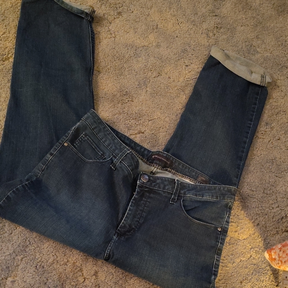 Lee Women's Dark Blue Straight Jeans Classic Fit 16 Short.